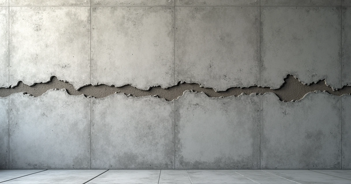 Perito inspecionando fissuras em parede de concreto em obra civil para análise de patologias